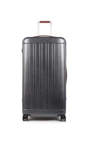 Piquadro Relyght Plus Trunk Hartschalentrolley mit 4 Rollen Schwarz/Leder