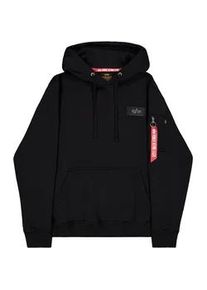 Hoodie Alpha Industries "Backprint Hoodie ", Herren, Gr. L, schwarz, Obermaterial: 80% Baumwolle, 20% Polyester, regular fit, Sweatshirts Hoodie