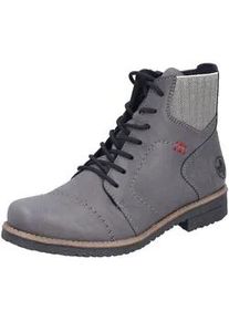 Schn&uuml;rstiefelette Rieker "Rieker Stiefelette Lederimitat", Damen, Gr. 39, graphit, Lederimitat, Schuhe Schn&uuml;rstiefelette