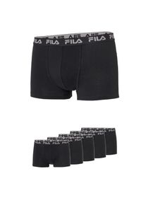 Boxer Fila "MAN BOXER SHORTS", Herren, Gr. M, schwarz, Jersey, Obermaterial: 95% Baumwolle, 5% Elasthan, bedruckt, unifarben, k&ouml;rpernah, Unterhosen Boxer, ohne Eingriff, mit Logobund, Topseller