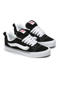 Sneaker Vans "Knu Skool", Herren, Gr. 40, schwarz-wei&szlig; (schwarz), Leder, Textil, Schuhe Sneaker, Topseller