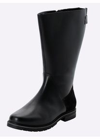 Weitschaftstiefel sheego, Damen, Gr. 40, XL-Schaft, schwarz, Rindsleder, Schuhe Weitschaftstiefel