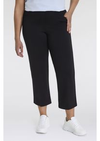 Culotte KjBRAND "Schlupfhose Susie Culotte in 7/8 L&auml;nge", Damen, Gr. 46, N-Gr, schwarz, Jersey, Obermaterial: 50% Polyester, 45% Viskose, 5% Elasthan, bequem 7/8-L&auml;nge, Hosen Culotte, Sommerhose, ideal f&uuml;r kr&auml;ftige Beine