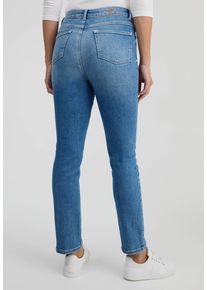 Straight-Jeans WONDERJEANS "High Waist Straigth", Damen, Gr. 46, L&auml;nge 32, mid blau 330, Denim/Jeans, Obermaterial: 93% Baumwolle, 4% Polyester, 3% Elasthan, straight fit lang, Jeans Straight-Jeans, mit Stretch
