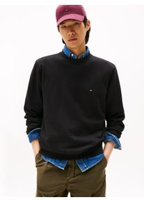 Sweatshirt Tommy Hilfiger "ESSENTIAL TERRY CREWNECK", Herren, Gr. S, schwarz, Sweatware, Obermaterial: 100% Baumwolle, regular fit, Rundhals, Rippb&uuml;ndchen, Sweatshirts Sweatshirt