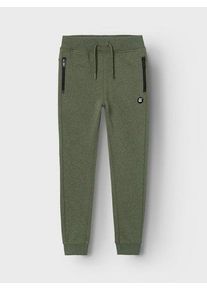 Jogginghose name it "NKMVIMO f&uuml;r Jungen mit B&uuml;ndchen und Stretchkomfort", Jungen, Gr. 134, N-Gr, gr&uuml;n (rifle gr&uuml;n), Sweatware, Obermaterial: 60% Baumwolle, 40% Polyester, unifarben, regular fit kn&ouml;chellang, Hosen Jogginghose, unifarben, casual, regular fit, Baumwollmischung, Rundhals