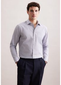 Businesshemd Seidensticker "Regular", Herren, Gr. L42, normale &Auml;rmell&auml;ngen, beige (sand), 100% Baumwolle, bedruckt, regular fit, 2-Knopf-Manschette, Hemden Businesshemd, Regular 1/1 Kentkragen Druck