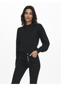 Jacqueline de Yong Stehkragenpullover JDY "JDYRUE LIFE L/S PULLOVER KNT NOOS", Damen, Gr. XS, schwarz, Strick, Obermaterial: 51% Polyester, 46% Polyacryl, 3% Elasthan, unifarben, taillenbedeckt, Rundhals, Pullover Stehkragenpullover
