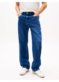 Loose-fit-Jeans Tommy Jeans "Jamie Loose Straight", Herren, Gr. 33, L&auml;nge 32, blau (denim schwarz), Denim/Jeans, Obermaterial: 99% Baumwolle, 1% Elasthan, loose fit kn&ouml;chellang, Jeans Loose-fit-Jeans, mit Hammerschlaufe