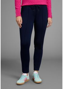 Jogger Pants Laura Scott, Damen, Gr. 46, N-Gr, navy, Milano Rib, Obermaterial: 76% Polyester, 20% Viskose, 4% Elasthan, unifarben, figurumspielend kn&ouml;chelfrei, Hosen Jogger Pants, aus bequemer, elastischer Ware in edlem, sportivem Look