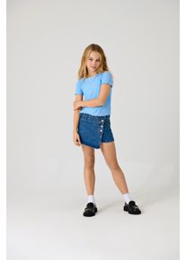 Jeansrock KIDS Only "KOGJENNY SKORT DNM PIM020 NOOS", M&auml;dchen, Gr. 146, blau (medium blau denim), Denim/Jeans, Obermaterial: 100% Baumwolle, unifarben, kurz, R&ouml;cke Jeansrock