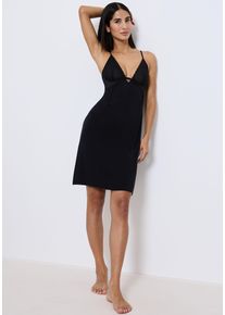 Nachthemd Triumph "Aura Spotlight NDK 04 X", Damen, Gr. 44, N-Gr, schwarz, Single Jersey, Obermaterial: 94% Modal, 6% Elasthan, Kleider Nachthemd, weich und atmungsaktiv