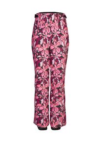 Skihose Killtec "KSW 206 GRLS SKI PNTS", M&auml;dchen, Gr. 140, Normalgr&ouml;&szlig;en, stein, Obermaterial: 100% Polyester;Futter: 100% Polyester;F&uuml;llung: 100% Polyester, Hosen Skihose, Floraler Print, wasserdicht, atmungsaktiv, verstellbare Taille