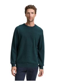 Strickpullover Tom Tailor, Herren, Gr. 3XL, gr&uuml;n (jasper gr&uuml;n navy twotone), Strick, Obermaterial: 100% Baumwolle, unifarben, regular fit taillenbedeckt, Rundhals, B&uuml;ndchen, Pullover Strickpullover, mit B&uuml;ndchen