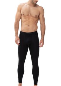 Lange Unterhose Mey "Casual Cotton (K)", Herren, Gr. L, schwarz, Feinripp, Obermaterial: 98% Baumwolle, 2% Elasthan, Unterhosen Lange Unterhose, Weiche Beinabschl&uuml;sse