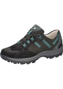 Waldl&auml;ufer Schn&uuml;rschuh WALDL&Auml;UFER "HOLLY", Damen, Gr. 3,5 (36), schwarz, blau, Nubukleder, Schuhe Schn&uuml;rschuh, Bequemschuh, Halbschuh, Outdoorschuh in Trekking-Optik, H-Weite