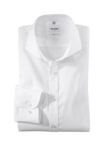 Businesshemd OLYMP "Level Five body fit", Damen, Gr. 37, N-Gr, wei&szlig;, Web, Obermaterial: 97% Baumwolle, 3% Elastolefin, Hemden Businesshemd