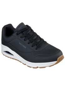 Sneaker Skechers "UNO-STAND ON AIR", Herren, Gr. 45, schwarz-wei&szlig; (schwarz, wei&szlig;), Lederimitat, Schuhe Sneaker, Plateausneaker, Keilsneaker mit Memory Foam