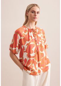 Shirtbluse Seidensticker "Schwarze Rose", Damen, Gr. XXL44, pink, 100% Viskose, Paisley, regular fit, Rundhals, Blusen Shirtbluse, 1/2 Rundhals Paisley