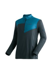 Rollkragenpullover Maier Sports "Felian", Damen, Gr. 54, grau, 100% Polyester, hoch geschlossener Ausschnitt, Pullover Rollkragenpullover, Herren Midlayer, pflegeleichtes Half-Zip Fleece, Regular Fit