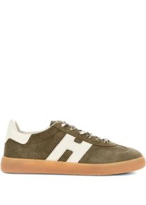 Hogan Low-Top Sneaker - Low-Top Sneakers With Textured Olive Green Upper - Gr. 7 - in Beige - f&uuml;r Damen