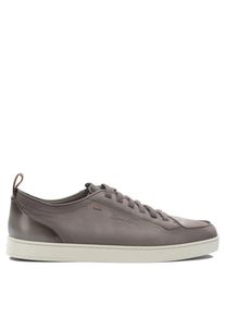 Santoni Low-Top Sneaker - Muted Taupe Leather Slip-On Sneakers With Contrast - Gr. 8 - in Grau - f&uuml;r Damen
