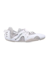 Acne Studios Low-Top Sneaker - Leather Lace-Up Shoes With Dual Lace Details And L - Gr. 44 (EU) - in Wei&szlig; - f&uuml;r Damen
