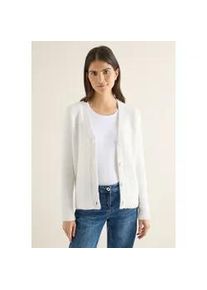 Cardigan Cecil, Damen, Gr. L (42), light greige, Web, 80% Polyester, 20% Baumwolle, unifarben, comfort fit normal, V-Ausschnitt, B&uuml;ndchen, Strickjacken, super soft