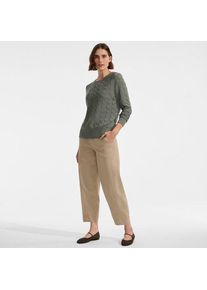 LANDS' END Barrel-Chinos High Waist aus Lyocell-Mix, Damen,  Braun, Baumwolle/Baumwoll-Mischung, by Lands' End