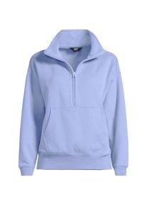 LANDS' END Sweatshirt SERIOUS SWEATS mit Rei&szlig;verschluss, Damen,  Blau, Baumwoll-Mischung/Polyester-Mischung, by Lands' End