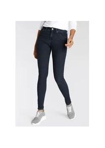 Skinny-fit-Jeans Arizona "Ultra Soft", Damen, Gr. 36, N-Gr, blau (rinsed), Denim/Jeans, Obermaterial: 61% Baumwolle, 25% Polyester, 11% Viskose, 3% Elasthan, Basic, skinny fit lang, Jeans, hohe Leibh&ouml;he, lang, aus Baumwolle, Polyester und Elasthan