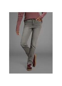 Gerade Jeans Arizona "Comfort-Fit", Damen, Gr. 76, L-Gr, grau (grau used), Jeans, Obermaterial: 98% Baumwolle, 2% Elasthan, Basic, normal lang, Jeans, High Waist