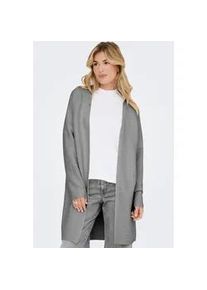 Strickjacke Only "ONLKATIA LS STRUCT OPEN CARDIGAN CC KNT", Damen, Gr. XS, grau (medium grau melange), Strick, Obermaterial: 50% Viskose, 27% Nylon, 23% Polyester, unifarben, regular fit, Rundhals, Strickjacken Strickjacke