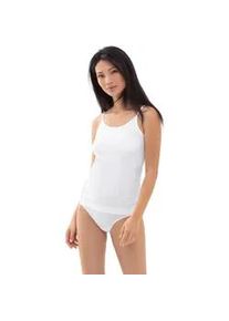 Spaghettitop Mey "Cotton Pure", Damen, Gr. 44, wei&szlig;, Single Jersey, Obermaterial: 94% Baumwolle, 6% Elasthan, schmal h&uuml;ftbedeckend, tiefer Rundhals, Tops, tiefer Rundhals, atmungsaktiv, Baumwollmischung, Single Jersey