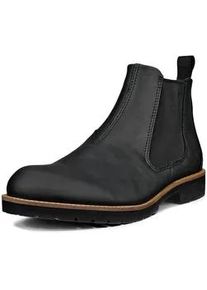 Chelseaboots Ecco "Jamestown", Herren, Gr. 46, schwarz, Nubukleder, Schuhe Chelseaboots, Schlupfboots, Stiefelette, Business-Boots mit Stretcheins&auml;tze