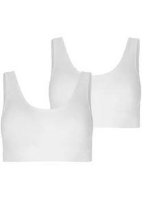 Bustier Jockey "BH Seamfree Core Stretch Bra 2P 2er Pack", Damen, Gr. M, N-Gr, wei&szlig;, Obermaterial: 91% Polyamid PA. 9% Elasthan EL., BHs Bustier