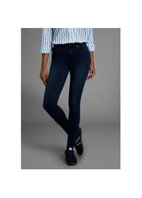 Skinny-fit-Jeans Arizona "Ultra Stretch", Damen, Gr. 40, N-Gr, blau (dunkelblau us), Denim/Jeans, Obermaterial: 63% Baumwolle, 32% Polyester, 5% Elasthan, skinny fit lang, Jeans, skinny-fit, betonte Taille, shaping-Effekt, high Waist, Topseller