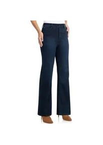 Schlagjeans WONDERJEANS, Damen, Gr. 42, L&auml;nge 30, blau (blau used), Denim/Jeans, Obermaterial: 48% Polyester, 30% Baumwolle, 12% Viskose, 6% Lyocell (TENCELTM), 4% Elasthan, unifarben, bootcut fit lang, Jeans, Flared, mit Stretch