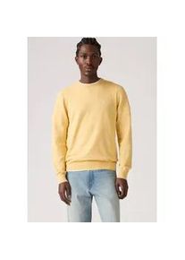 Levi's Rundhalspullover LEVI'S "LIGHTWEIGHT HM SWEATER", Herren, Gr. M, straw, Strick, Obermaterial: 94% Baumwolle, 4% Polyamid, 2% Elasthan, regular fit normal, Rundhals, angesetztes B&uuml;ndchen, Pullover Rundhalspullover, Feingerippte Abschl&uuml;sse