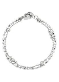 Armband Leonardo "Ilvi Clip&Mix", silber (edelstahlfarben), Armb&auml;nder, Damen, 18,5cm, Edelstahl, Armband