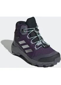 Wanderschuh Adidas TERREX "TERREX MID GORE-TEX", Kinder, Gr. 40, silber (aurora plum, silber metallic, semi flash aqua), Synthetik, Textil, Schuhe Wanderschuh, wasserdicht