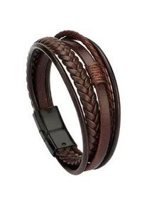 Lederarmband Firetti "Schmuck Geschenk Armschmuck Armkette", silber (silberfarben), Armb&auml;nder, Damen, 21,5cm, Leder Zink, Leder, Zink, Lederarmband, Made in Germany