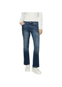 Bootcut-Jeans s.Oliver "BEVERLY", Damen, Gr. 38, L&auml;nge 30, bunt (blau stone), Denim/Jeans, Obermaterial: 84% Baumwolle, 14% Polyester, 2% Elasthan, bootcut fit lang, Jeans, in Stretch-Qualit&auml;t, mit Nieten an den Taschen, Topseller