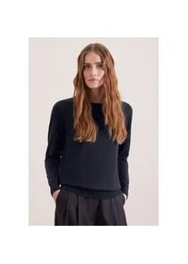 Strickpullover Seidensticker, Damen, Gr. S, dunkelblau, 90% Wolle, 10% Seide, unifarben, regular fit, Rundhals, Pullover Strickpullover, Sweater Uni