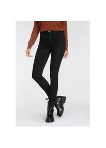 High-waist-Jeans Tamaris, Damen, Gr. 34, N-Gr, schwarz, Denim/Jeans, Obermaterial: 63% Baumwolle, 32% Polyester, 5% Elasthan, skinny fit kn&ouml;chelfrei, Jeans High-Waist-Jeans, Skinny Fit, modischer Ankle Cut, mit G&uuml;rtelschlaufen