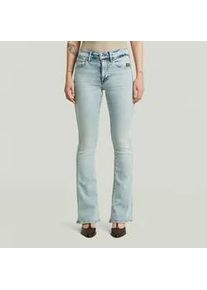 G-Star Raw Bootcut-Jeans G-STAR "3301 Flare Wmn", Damen, Gr. 26, L&auml;nge 34, sun faded blau celestite, Denim/Jeans, Obermaterial: 89% Baumwolle, 9% Polyester, 2% Elasthan, bootcut fit normal, Jeans, aus Stretch-Denim