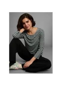 3/4-Arm-Shirt Laura Scott, Damen, Gr. 36/38, schwarz (schwarz, gemustert), Single Jersey, Obermaterial: 100% Viskose, gemustert, mehrfarbig, figurumspielend h&uuml;ftbedeckend, Rundhals, Shirts 3/4-Arm-Shirt, mit grafischem Allover-Print