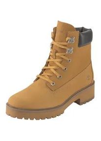 Schn&uuml;rboots Timberland "CARNABY COOL MID LACE UP BOOT", Damen, Gr. 38, wheat, Leder, Schuhe Schn&uuml;rboots, Winterstiefel, Schn&uuml;rstiefel, Winterschuhe