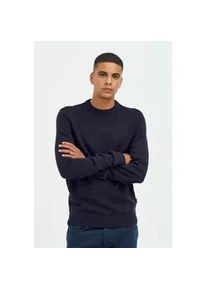 Strickpullover Blend "BHPullover", Damen, Gr. XL, blau (marineblaus), 85% Polyacryl, 15% Wolle, meliert, Basic, regular fit normal, Rundhals, eng, Pullover Strickpullover, Schicker Strickpullover mit Rundhalsausschnitt