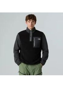 Strickfleece-Pullover The North Face "M YUMIORI 1/4 ZIP", Herren, Gr. XXL, tnf schwarz, as, Fleece, Obermaterial: 100% Polyester, normal, Pullover, aus Strickfleece, mit Stehkragen, mit Brusttasche, pflegeleicht